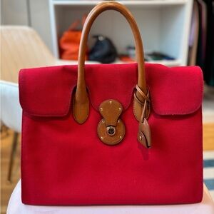 Ralph Lauren Ricky Bag in Red Canvas
